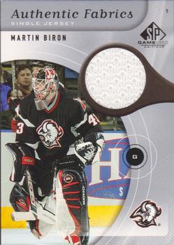 2005-06 SP Game Used - Authentic Fabrics #AF-MB Martin Biron Front