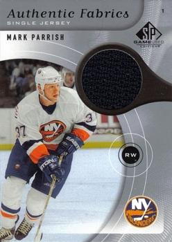 2005-06 SP Game Used - Authentic Fabrics #AF-MP Mark Parrish Front