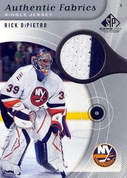 2005-06 SP Game Used - Authentic Fabrics #AF-RD Rick DiPietro Front
