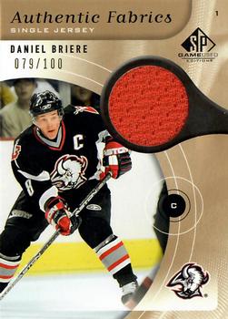 2005-06 SP Game Used - Authentic Fabrics Gold #AF-BE Daniel Briere Front