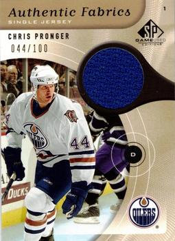2005-06 SP Game Used - Authentic Fabrics Gold #AF-CP Chris Pronger Front