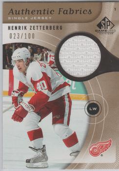 2005-06 SP Game Used - Authentic Fabrics Gold #AF-HZ Henrik Zetterberg Front