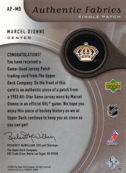 2005-06 SP Game Used - Authentic Patches #AP-MD Marcel Dionne Back