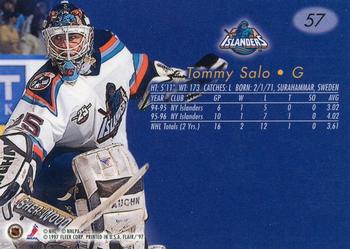 1996-97 Flair #57 Tommy Salo Back