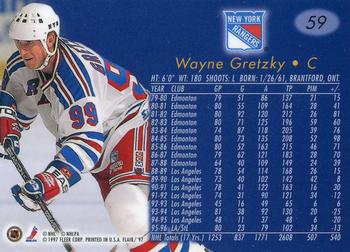 1996-97 Flair #59 Wayne Gretzky Back