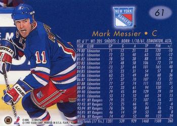 1996-97 Flair #61 Mark Messier Back