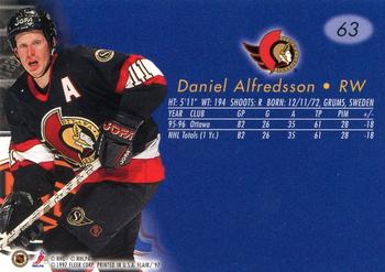 1996-97 Flair #63 Daniel Alfredsson Back