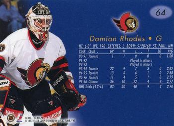 1996-97 Flair #64 Damian Rhodes Back