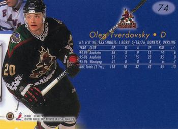 1996-97 Flair #74 Oleg Tverdovsky Back