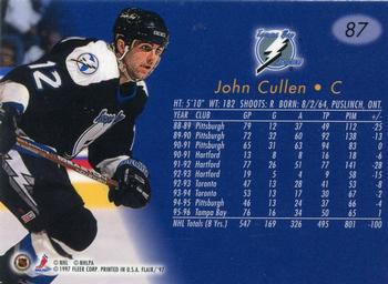 1996-97 Flair #87 John Cullen Back