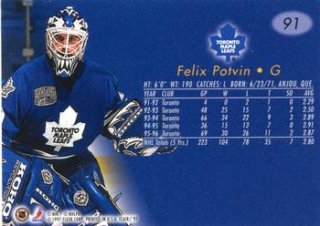 1996-97 Flair #91 Felix Potvin Back