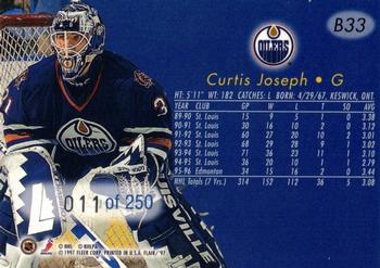 1996-97 Flair - Blue Ice Collection #B33 Curtis Joseph Back