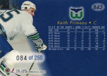 1996-97 Flair - Blue Ice Collection #B43 Keith Primeau Back