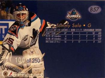 1996-97 Flair - Blue Ice Collection #B57 Tommy Salo Back