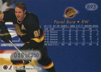 1996-97 Flair - Blue Ice Collection #B93 Pavel Bure Back