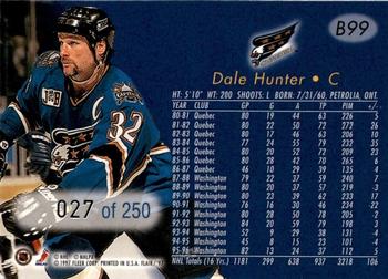 1996-97 Flair - Blue Ice Collection #B99 Dale Hunter Back