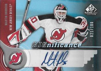 2005-06 SP Game Used - SIGnificance #S-MB Martin Brodeur Front