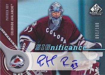 2005-06 SP Game Used - SIGnificance #S-PR Patrick Roy Front