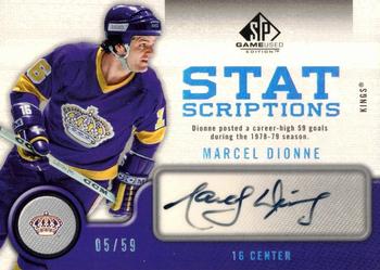 2005-06 SP Game Used - Statscriptions #ST-MD Marcel Dionne Front