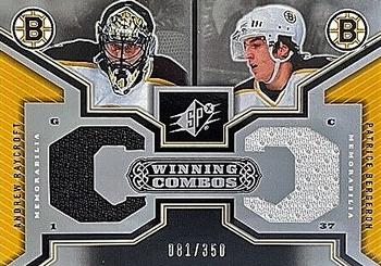2005-06 SPx - Winning Combos #WC-RB Andrew Raycroft / Patrice Bergeron Front