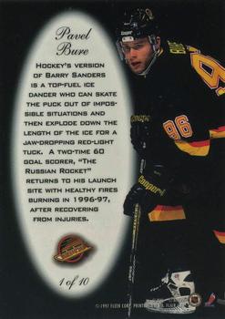 1996-97 Flair - Center Ice Spotlight #1 Pavel Bure Back