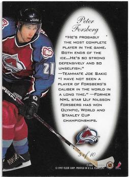 1996-97 Flair - Center Ice Spotlight #3 Peter Forsberg Back