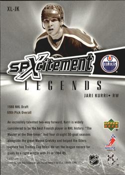 2005-06 SPx - Xcitement Legends #XL-JK Jari Kurri Back