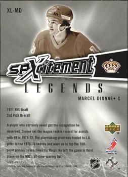 2005-06 SPx - Xcitement Legends #XL-MD Marcel Dionne Back