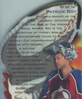 1996-97 Flair - Hot Gloves #10 Patrick Roy Back