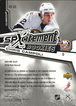2005-06 SPx - Xcitement Rookies #XR-CC Chris Campoli Back