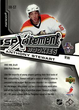 2005-06 SPx - Xcitement Rookies #XR-ST Anthony Stewart Back