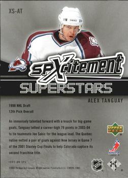 2005-06 SPx - Xcitement Superstars #XS-AT Alex Tanguay Back