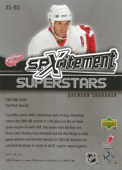 2005-06 SPx - Xcitement Superstars #XS-BS Brendan Shanahan Back