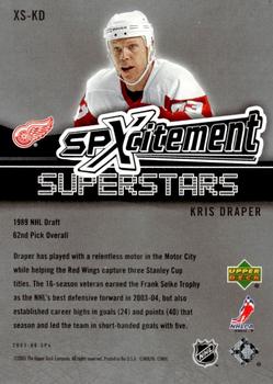 2005-06 SPx - Xcitement Superstars #XS-KD Kris Draper Back