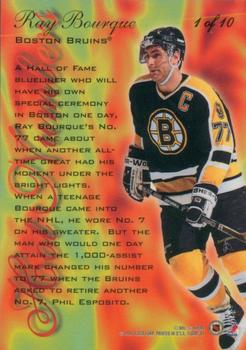 1996-97 Flair - Hot Numbers #1 Ray Bourque Back