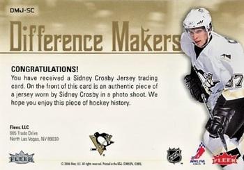 2005-06 Ultra - Difference Makers Jerseys #DMJ-SC Sidney Crosby Back