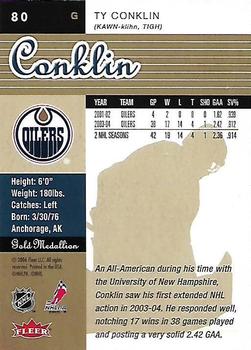 2005-06 Ultra - Gold Medallion #80 Ty Conklin Back