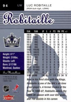 2005-06 Ultra - Ice Medallion #94 Luc Robitaille Back