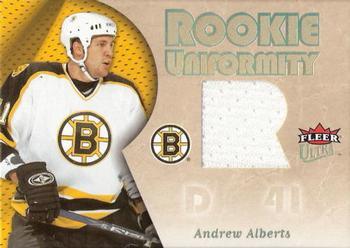 2005-06 Ultra - Rookie Uniformity Jerseys #RU-AA Andrew Alberts Front