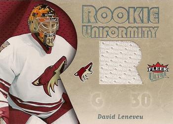 2005-06 Ultra - Rookie Uniformity Jerseys #RU-DL David Leneveu Front