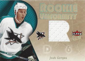 2005-06 Ultra - Rookie Uniformity Jerseys #RU-JG Josh Gorges Front