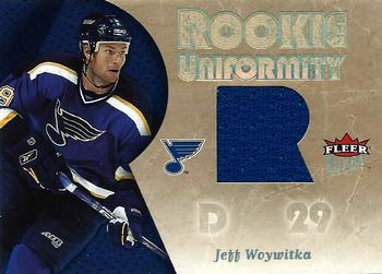 2005-06 Ultra - Rookie Uniformity Jerseys #RU-JW Jeff Woywitka Front