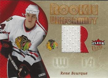 2005-06 Ultra - Rookie Uniformity Jerseys #RU-RB Rene Bourque Front