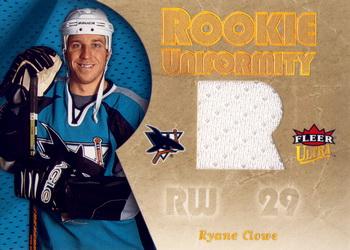 2005-06 Ultra - Rookie Uniformity Jerseys #RU-RC Ryane Clowe Front