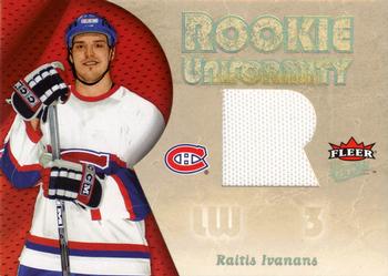 2005-06 Ultra - Rookie Uniformity Jerseys #RU-RI Raitis Ivanans Front