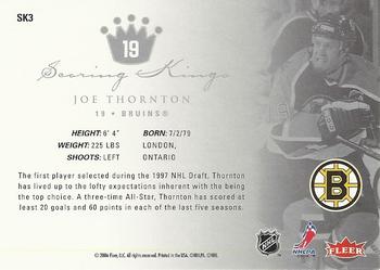 2005-06 Ultra - Scoring Kings #SK3 Joe Thornton Back
