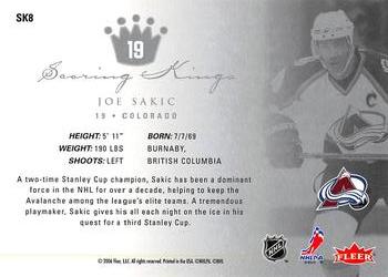 2005-06 Ultra - Scoring Kings #SK8 Joe Sakic Back