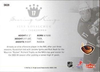 2005-06 Ultra - Scoring Kings #SK20 Ilya Kovalchuk Back