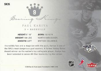 2005-06 Ultra - Scoring Kings #SK35 Paul Kariya Back