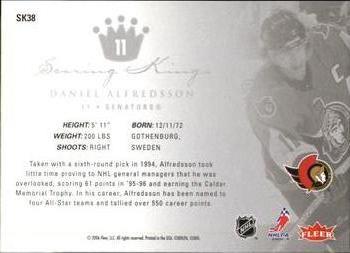 2005-06 Ultra - Scoring Kings #SK38 Daniel Alfredsson Back